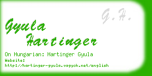 gyula hartinger business card